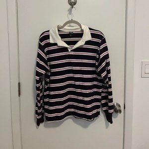 Purple striped shirt